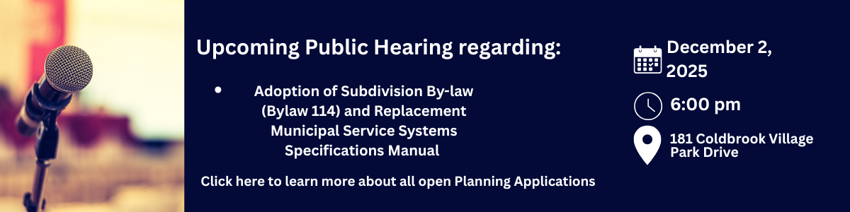 Upcoming Public Hearing